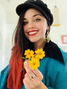 Ashley Campos with Flowers
