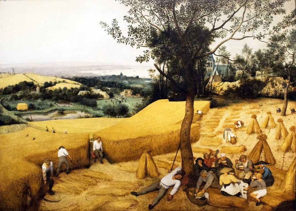 fall equinox ritual article - the corn harvest by pieter bruegel